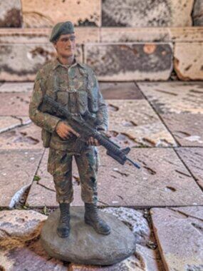 2000 Retired Michael Garman Special Forces Green Handmade Sculpture SIGNED Rare
